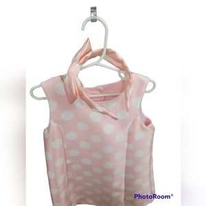 Tahari Pink Polka Dot Dress